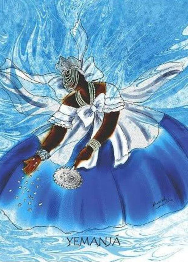 yemanja blue and white sarong